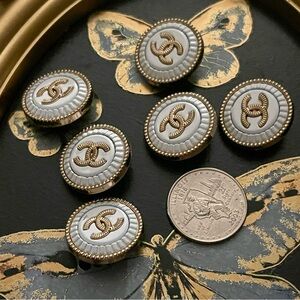 Set of 6 Chanel Buttons